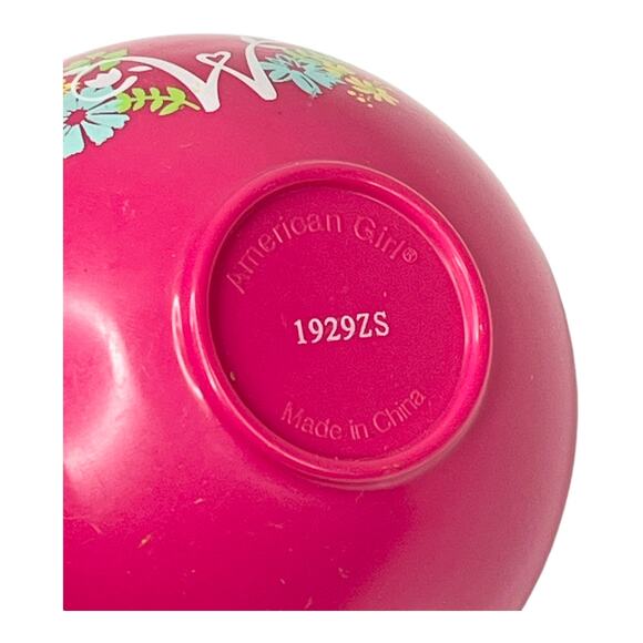 American Girl Doll Wellie Wishers POPCORN BOWL 2.5" Pink Toy Play Food Accessory - Picture 4 of 6